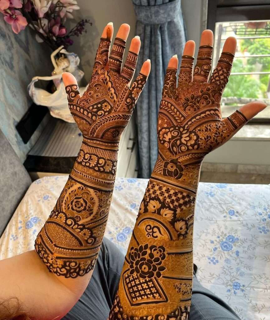 stylish full hand mehndi design 2023